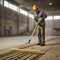 Premium High-Performance 16P Polypropylene Bunker-Soil Rake with 150cm Wooden Handle for Soil, Gravel, Grass, and Leaves