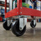 100mm Pressed Steel Swivel Castor Wheel - Black Polypropylene & 4-Hole Top Plate - 85kg Max Load