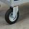 100mm Pressed Steel Swivel Castor Wheel - Black Rubber & 4-Hole Plate - 75kg Load Capacity