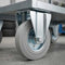 125mm Pressed Steel Fixed Castor Wheel - Grey Rubber on Pressed Steel - 110kg Load Capacity