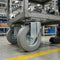 125mm Pressed Steel Swivel Castor Wheel - Grey Rubber - 4-Hole Top Plate - 110kg Load Capacity