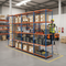 3x Premium Industrial Shelving - 2440mm High - 200kg Load Capacity - Steel - Blue & Orange