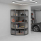 Premium Corner Garage Shelving Unit 1800mm | 250kg Capacity | Heavy-Duty Boltless Racking - Grey