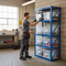 Heavy Duty Shelving Unit - 1800mm High with 8 x 60L Plastic Storage Boxes