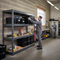 3x Heavy Duty Shelving - 1770mm High with 12x 62L Plastic Storage Boxes