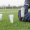 Premium Grass Tuft Markers - Pack of 25 in White and Blue, Easy Installation Included