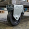 50mm Pressed Steel Small Fixed Castor Wheel - Black Polypropylene Wheel & 4-Bolt-Hole - 65kg Max Load