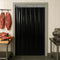 Heavy-Duty Solid Black PVC Strip Curtains – QuickMount Kit for Privacy, Dust & Draft Control