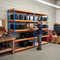 3x Premium Heavy Duty Shelving - 1600mm High - Blue & Orange with 12x 37L Storage Boxes