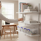 Premium Twin Slot Wall Shelving | 900mm Wide | White Melamine | Black Uprights | 57kg