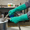 Premium Chemical Resistant Gloves - 330mm Length, Cotton-Flock Liner, and Enhanced Grip for Optimal Performance