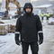 Professional Heavy Duty Winter Jacket with Primaloft Insulation, Waterproof Protection, and Adjustable Hood for Outdoor Work