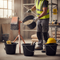 4-Pack 12L Heavy Duty General Purpose Buckets with Metal Handle