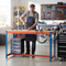 Premium T-Bar Workbench - 915mm High - 800kg Capacity - Chipboard - Blue/Orange