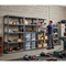4x Heavy Duty Shelving Units 1800mm High Grey with 32x 33.5L Storage Boxes UK
