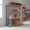 Heavy Duty Industrial Shelving 1600mm High | 500kg Per Shelf | Boltless Chipboard | Blue & Orange | UK Warehouse Storage