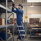 Heavy Duty Folding Step Ladder - 4 Tread Steel - 150kg Capacity