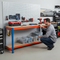 Premium Workbench with Lower Half Shelf - 915mm Height - 400kg Capacity - Chipboard - Blue/Orange