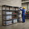 3x Heavy Duty Shelving Unit - 2130mm High - Grey with 12x 60L Storage Boxes