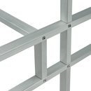 Aluminium square bar frame with screw fastenings