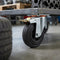 100mm Pressed Steel Swivel Castor, Black Rubber on Polypropylene Wheel, Directional Brake - 75kg Load