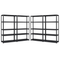 Premium 5-Tier Industrial Metal Garage Shelving – Adjustable Storage Rack 1800mm Height | Workshop & Utility Storage (4Pack)