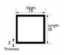 Premium Brushed Aluminium Square Tube – 15mm x 15mm x 2mm – Polished Decorative Box Section, Corrosion-Resistant Lightweight Metal Tubing for Stylish DIY, Modern Furniture Trim & Craft Fabrications