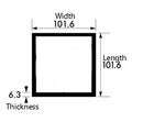 Ultra-Strong Aluminium Square Tube – 101.6mm x 101.6mm x 6.3mm (4" x 4" x 1/4") – Plain Finish Extra-Large Heavy-Duty Box Section, Corrosion-Resistant Metal Tubing for DIY Projects, Industrial Furniture & Structural Builds