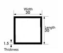 Sleek Brushed & Polished Aluminium Tube – 30mm x 30mm Square, 1.5mm Wall | Durable Lightweight Metal Box Section for DIY Builds, Modern Frames & Fabrication Projects
