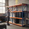 4x Heavy Duty Shelving - 2200mm High - Blue & Orange with 8x 62L Storage Boxes