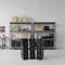 4x Premium Heavy Duty Shelving - 2000mm High - Grey with 12x 37L Plastic Storage Boxes