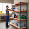 Heavy Duty Melamine Shelving 1980mm High | 400kg Capacity | Blue & Orange Industrial Racking for UK Warehouses