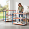 Premium Workbenches - 990mm High - 200kg Capacity - Melamine - Blue/Orange