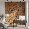 Black Patterned Cork Wall Tiles | Decorative Acoustic Panels | 600x300mm | Pack of 11 | 1.98mยฒ Coverage