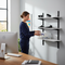 Premium Twin Slot Wall Shelving 600mm Wide | 69kg Capacity | Heavy-Duty Melamine Shelves | Adjustable Modular Racking