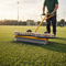 Professional Combined Rake and Brush Tool for Groundcare with Replaceable Components and Transport-Friendly Design