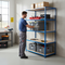 Heavy Duty Industrial Shelving 1830mm High - 200kg Capacity - 15mm Chipboard Blue Racking UK