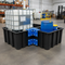 Heavy Duty Bay Connectors for Industrial Shelving | Pack of 4 | Blue Powder-Coated | Connect Units Side-by-Side