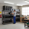 4x Premium Heavy Duty Shelving - 1770mm High - Grey with 12x 37L Storage Boxes