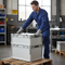 Durable Light Grey Euro Containers with Hinged Lids | Food Grade UK