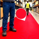 Fine Ribbed PVC Matting – Slip-Resistant, Chemical & Oil Resistant, 1m x 25m Roll