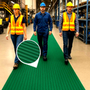 Ribbed PVC Matting Roll – 20m x 1m – Anti-Fatigue, Slip-Resistant, Chemical Resistant – Ideal for Industrial Workstations & Production Lines
