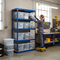 Heavy Duty Shelving Unit - 2130mm High with 12x 60L Storage Boxes