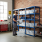 Heavy Duty 3x Shelving Units 1800mm High Blue with 24x 33.5L Storage Boxes UK