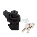 Black Push Button Camlocks – 2-Pack For Lockers & Cabinets