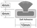 High-Performance 10mm Intumescent Fire & Smoke Door Seal – Self-Adhesive, Brush Strip – 2 Pack