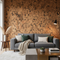 Brown Patterned Cork Wall Tiles | Decorative Acoustic Panels | 600x300mm | Pack of 11 | 1.98mยฒ Coverage
