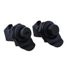 Black Push Button Camlocks – 2-Pack For Lockers & Cabinets