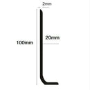 PVC Flexible Sit-On Skirting Board – 100mm x 20mm x 15m | UPVC | Flexible, Durable & Easy to Install
