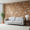 White Patterned Cork Wall Tiles | Decorative Acoustic Panels | 600x300mm | Pack of 11 | 1.98m² Coverage